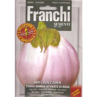 Compra BERENJENA REDONDA BLANCA SFUMATA DE ROSA (50 gr.). en la tienda online Fito Agrícola