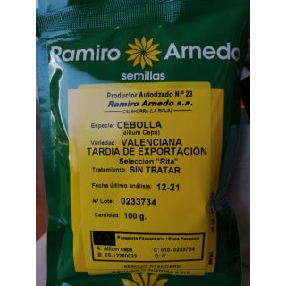 Compra CEBOLLA VALENCIANA DE EXPORTACIÓN Sel. Rita (100 gr.) en la tienda online Fito Agrícola