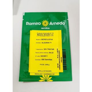 Compra BERENJENA ALEGRÍA F1 (500 Semillas) en la tienda online Fito Agrícola